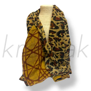 Barna ocelot-geometriai minta sál