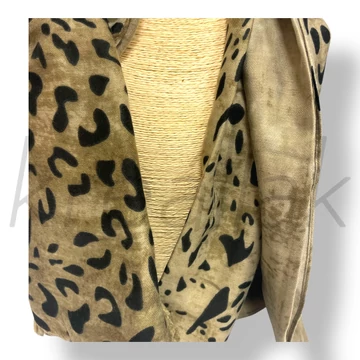 Bézs ocelot mintás sál