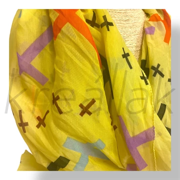 Sárga mintás kendő