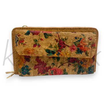 Pénztárca és telefontok - Parafa hatású pénztárca