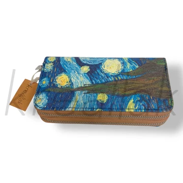 Festmény mintás pénztárca