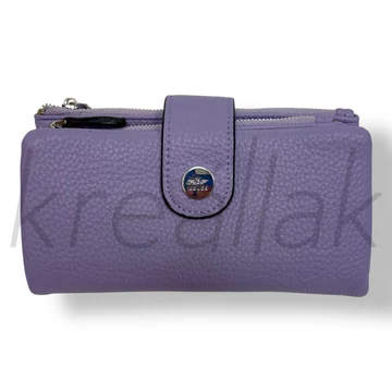 Lila puha műbőr pénztárca 
