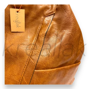 Hátitáska - Barna kereszt zipzáras táska