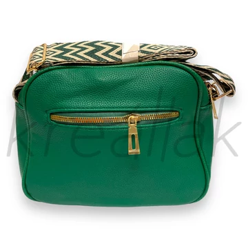 Válltáska - Zöld bojtos válltáska