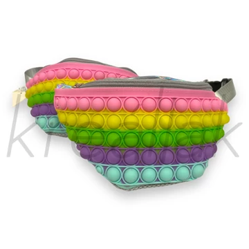 Válltáska - Ezüst szilikonos övtáska