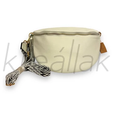 Válltáska - Fehér mintás pántos válltáska