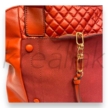 Válltáska - Bordó steppelt velúros táska