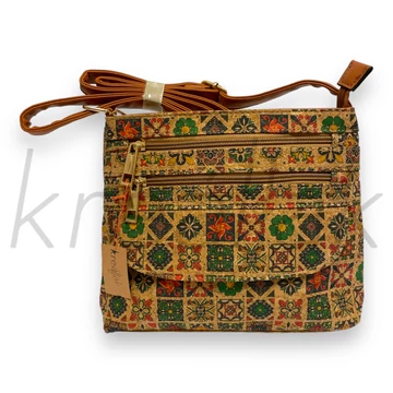 Válltáska - Parafa textil mintás válltáska