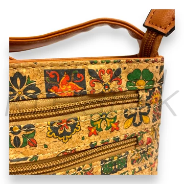 Válltáska - Parafa textil mintás válltáska