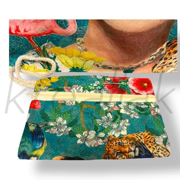 Frida Khalo zöld strandtáska