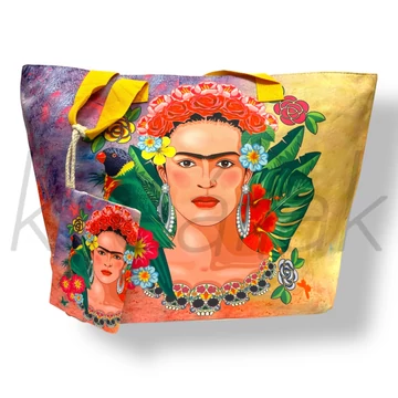 Frida Khalo sárga strandtáska