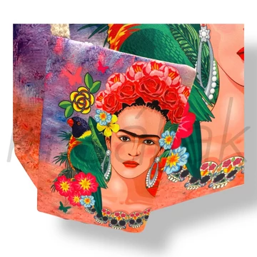 Frida Khalo sárga strandtáska