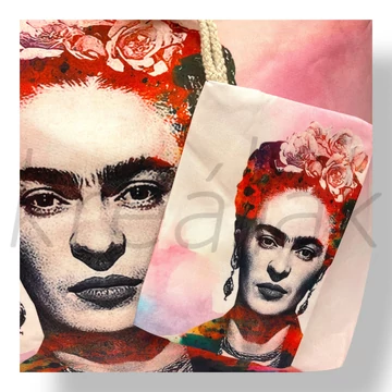 Rózsaszín Frida Khalo strandtáska