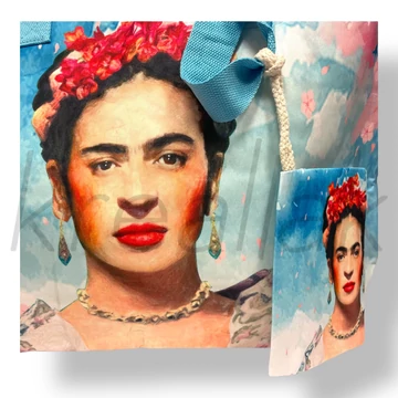 Kék Frida Khalo strandtáska