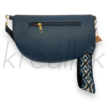 Válltáska - Kék mintás pántos válltáska