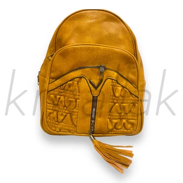Hátitáska - Mustársárga húzott elejű hátitáska