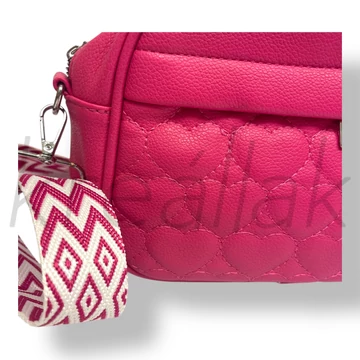 Pink szives válltáska