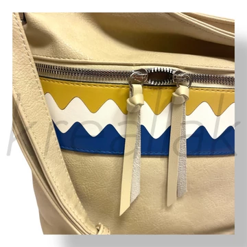 Sárga mintás válltáska