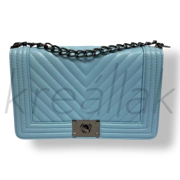 Ceruza kék steppelt oldaltáska