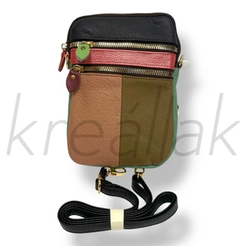 Barna mixed bőr válltáska