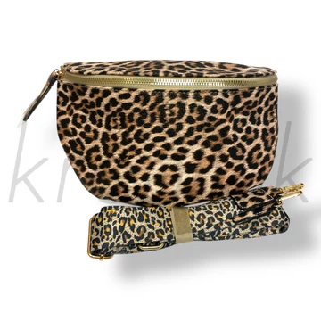 Drapp párduc mintás válltáska