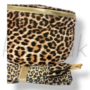 Drapp párduc mintás válltáska