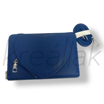 Királykék szív válltáska