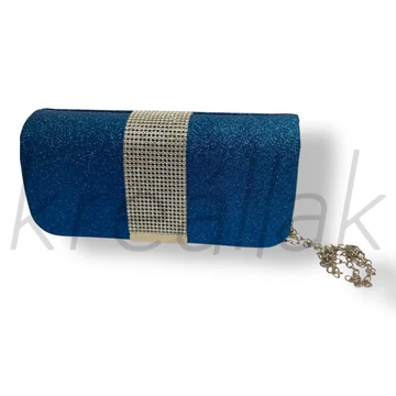 Kék csillogó alkalmi táska