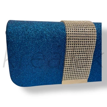 Kék csillogó alkalmi táska