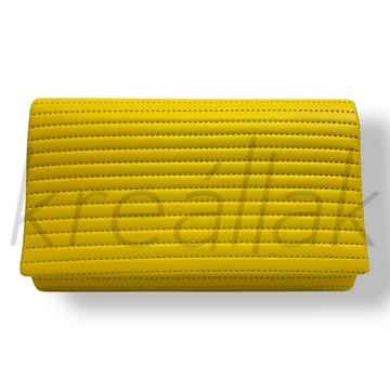 Sárga rácsos műbőr táska