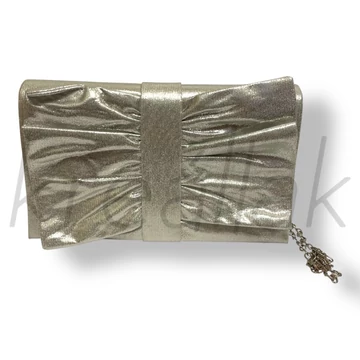 Ezüst szatén táska