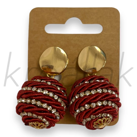 Fülbevaló - Zsinóros gömb fülbevaló