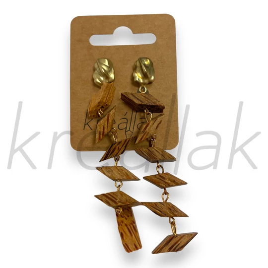 Fülbevaló - Dekoratív fa fül bevaló