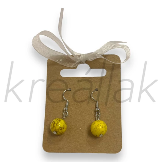 Fülbevaló - Sárga magnezit fülbevaló