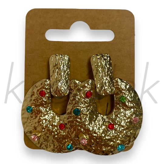 Fülbevaló - Arany apró köves fülbevaló