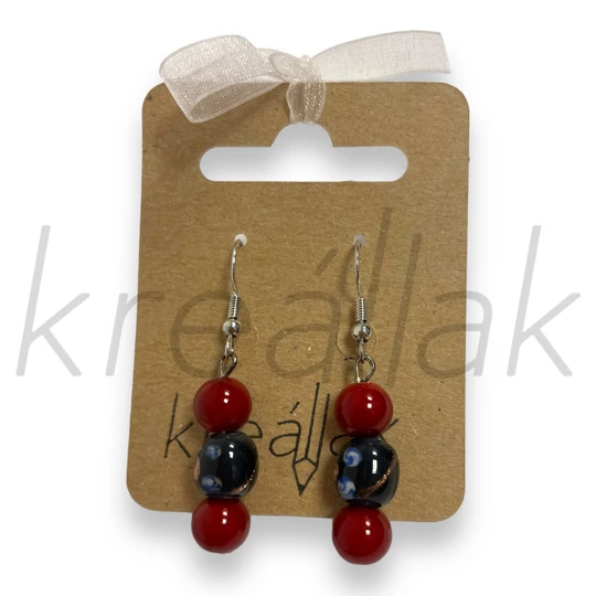 Fülbevaló - Üveggyöngyös fülbevaló