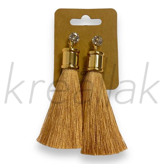 Fülbevaló - Barack színű bojtos fülbevaló