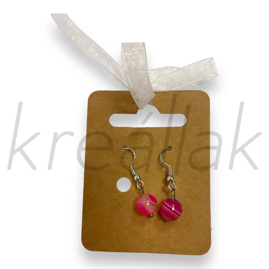 Fülbevaló - Achát golyós fülbevaló