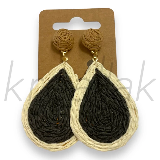 Fülbevaló - Szalma csepp formájú fülbevaló