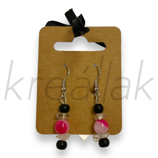 Fülbevaló - Achát ásványos fülbevaló