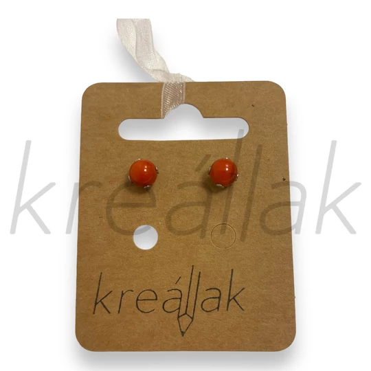 Fülbevaló - Színezett korall fülbevaló