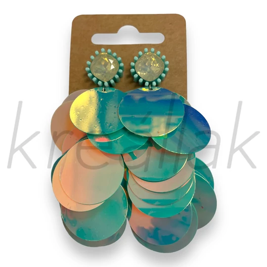 Fülbevaló - Hosszú flitteres fülbevaló