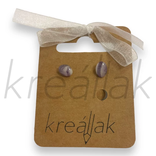 Fülbevaló - Lila ametiszt fülbevaló