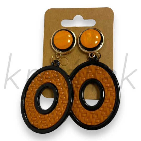 Fülbevaló - Sárga plasztik fülbevaló