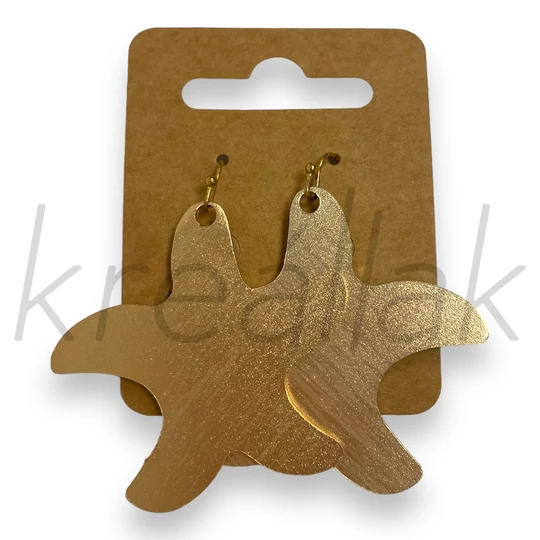 Fülbevaló - Arany színű csillag forma fülbevaló