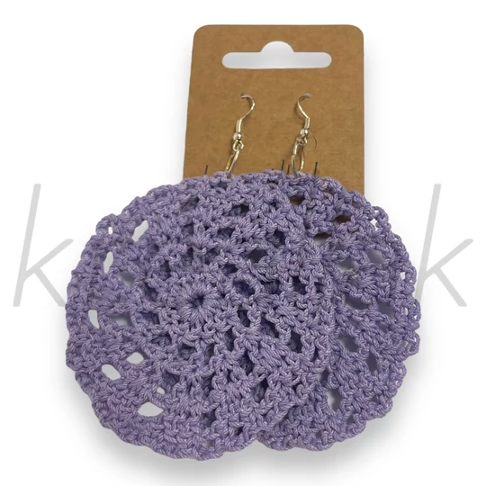 Fülbevaló - Orchidea horgolt fülbevaló