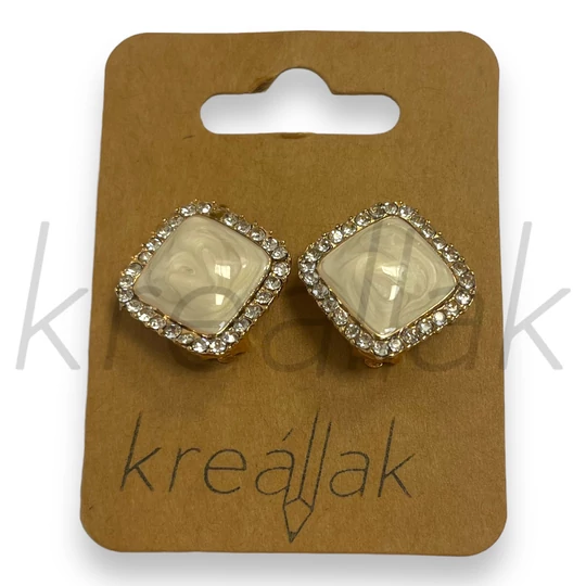 Fülbevaló - Klipszes köves fülbevaló