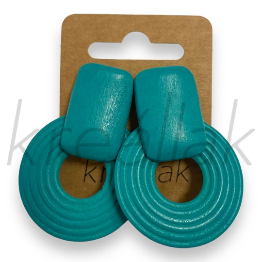 Fülbevaló - Türkíz fa fülbevaló