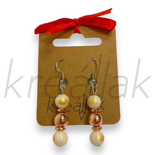 Fülbevaló - Gyöngy fülbevaló rozé