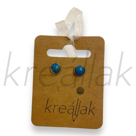 Fülbevaló - Kék howlit fülbevaló